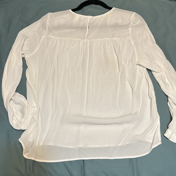 H&M sheer white peasant blouse - Picture 5 of 6